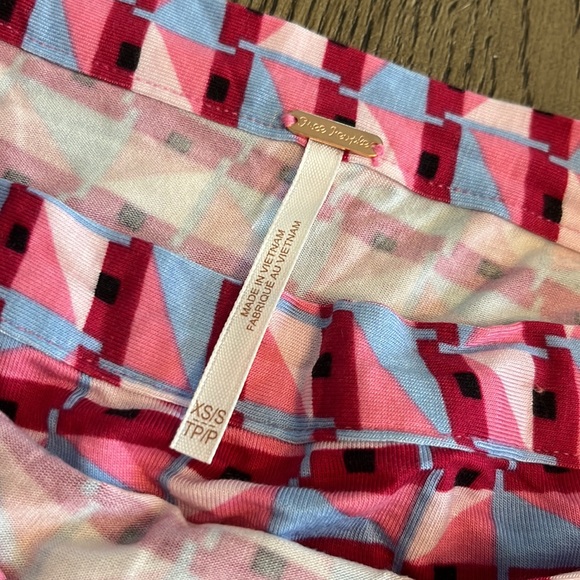 Free People Maxi Wrap Skirt Dress Purple Pink Geometric Patterned XS/S NWT - Picture 7 of 9